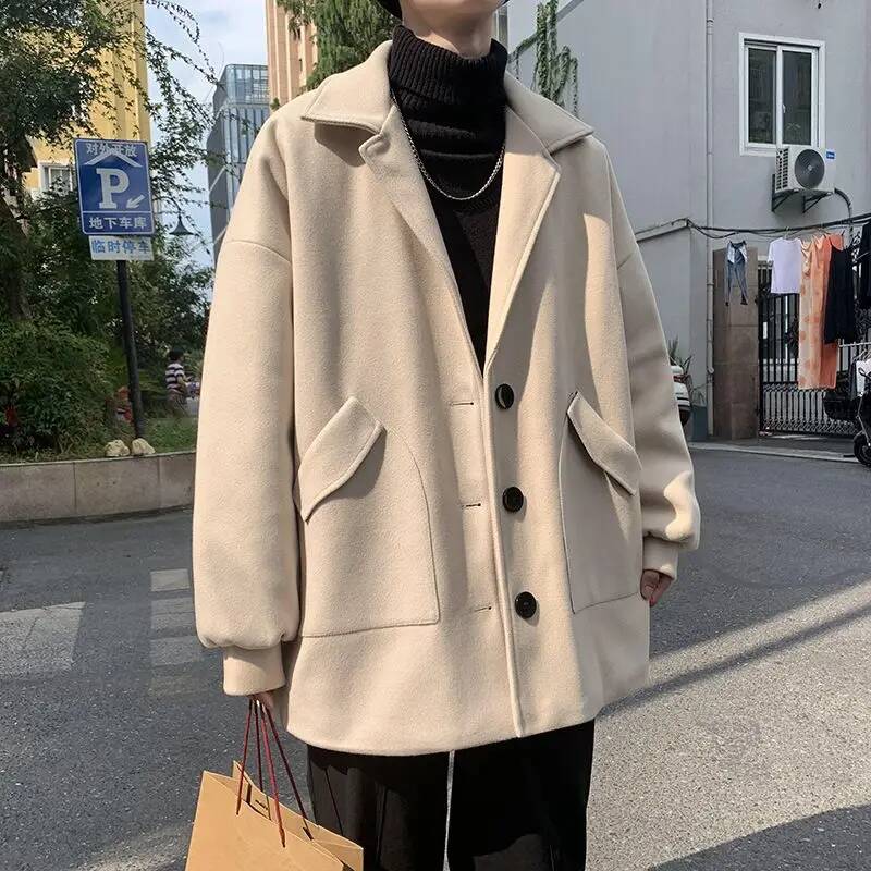 Winter Clothing Taiwan - Manteaux en laine de couleur unie
