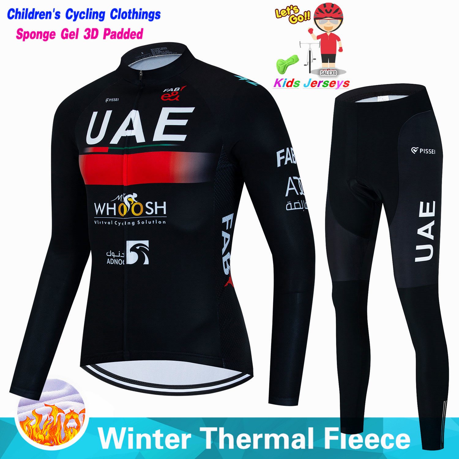 Winter Clothing Kids Sale - Uae enfants hiver polaire cyclisme Jersey