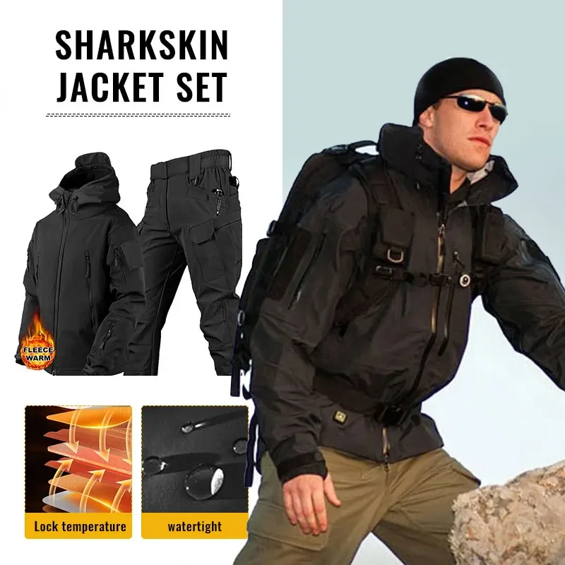 Winter Clothing Hiking - Veste à capuche épaisse en peau