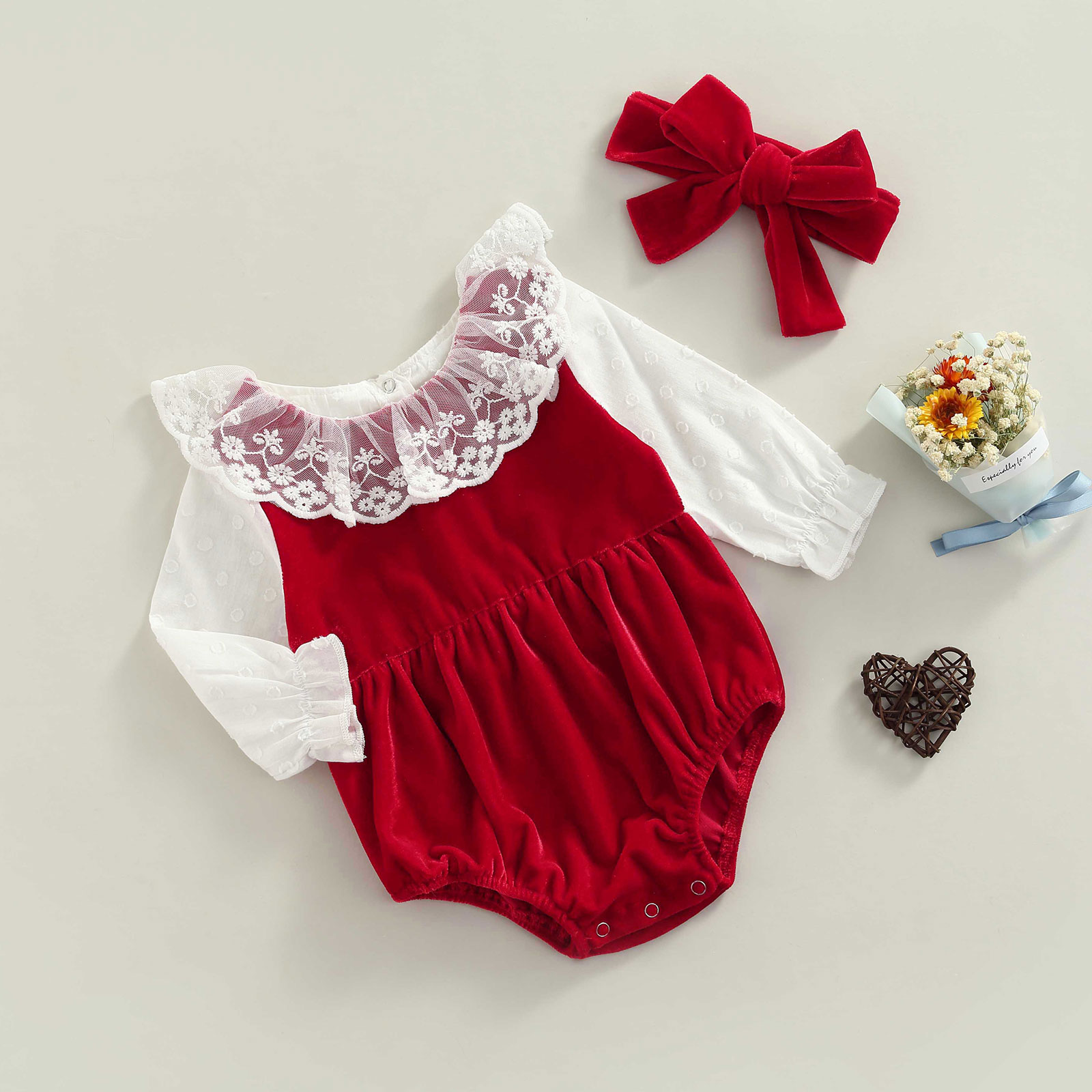 Barboteuse en velours pour nou - Winter Clothing Newborn avis et prix