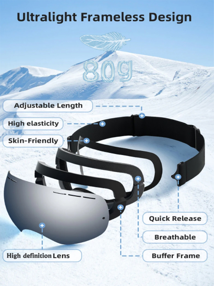 Lunettes de neige hommes femme - Snow Goggle Uv avis et prix