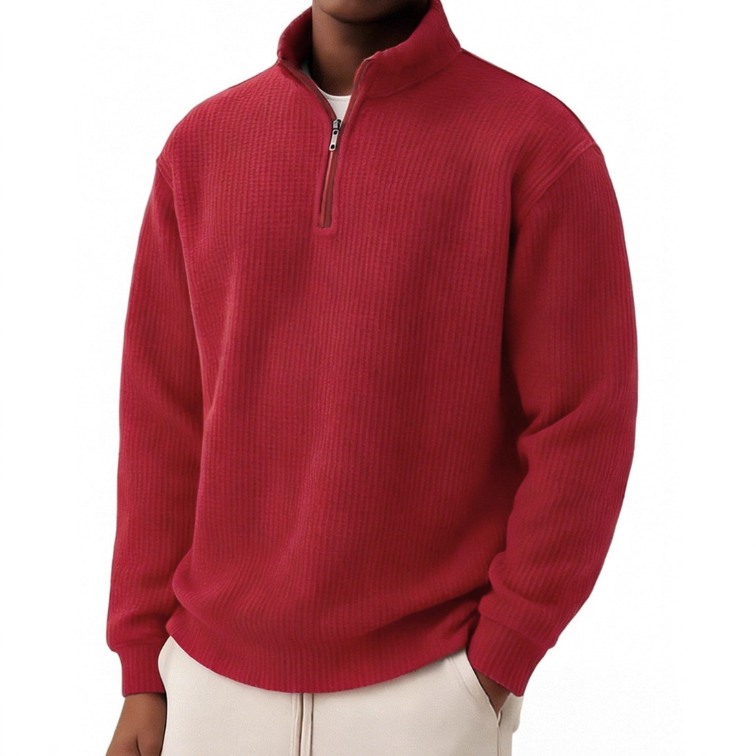 Pull zippé décontracté et ampl - Winter Clothing Taiwan avis et prix