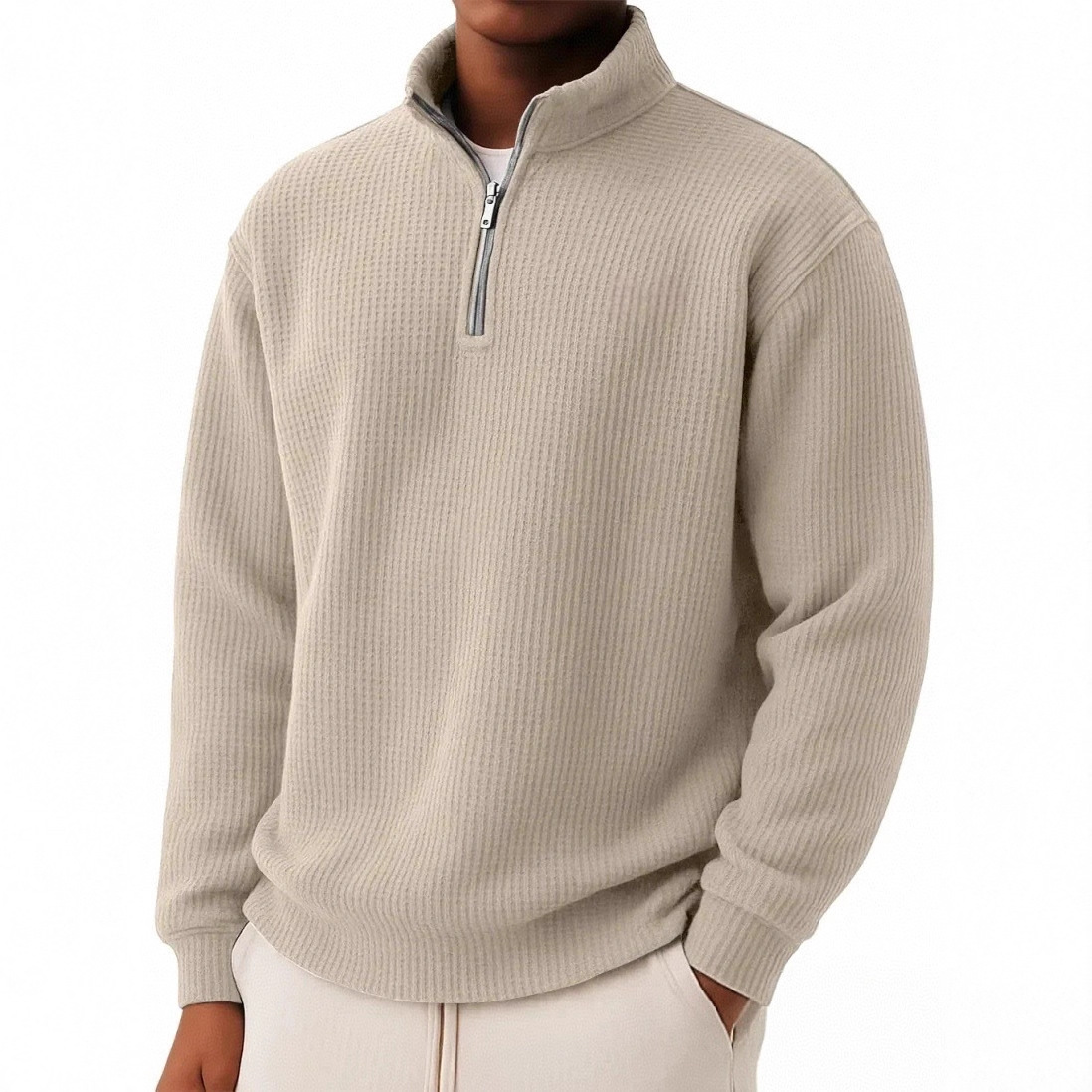 Pull zippé décontracté et ampl - Winter Clothing Taiwan avis et prix