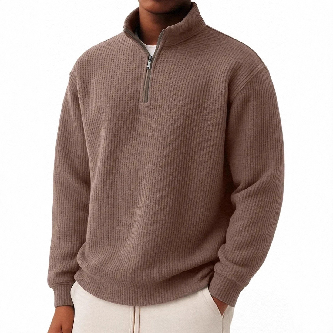 Pull zippé décontracté et ampl - Winter Clothing Taiwan avis et prix