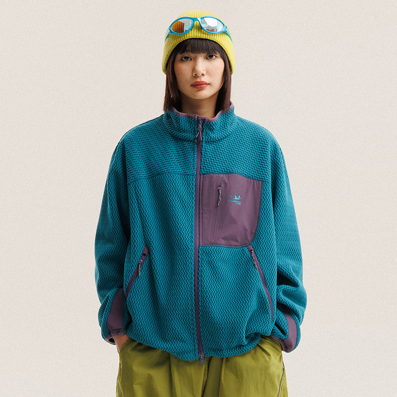 Veste polaire à rayures ondulé - Winter Clothing Hiking avis et prix