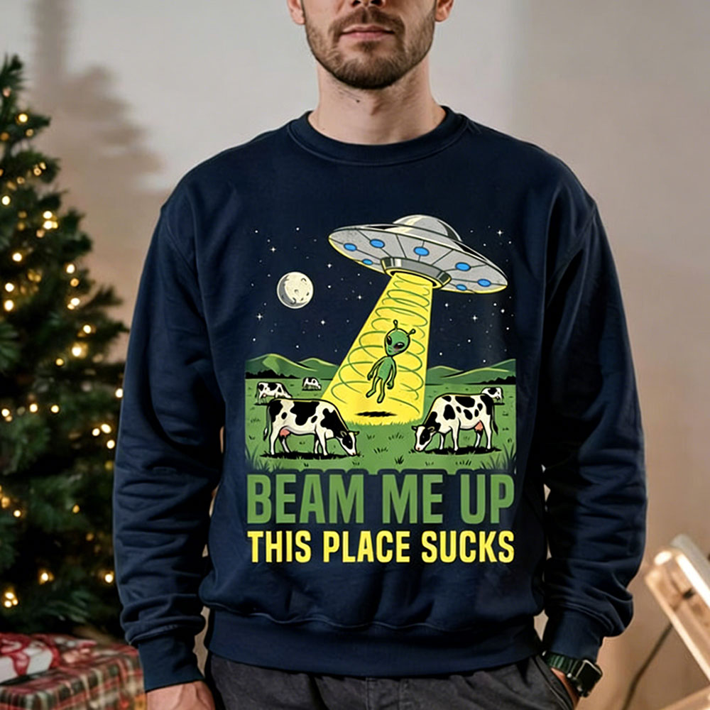 Beam Me Up This Place suce hom - Winter Clothing Quotes avis et prix